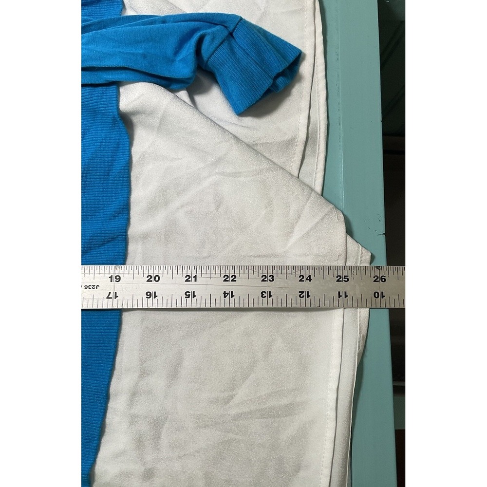 Calvin Klein 2X Aqua & White Knit Shirt Layered Look Shirt Stretch - Picture 6 of 10